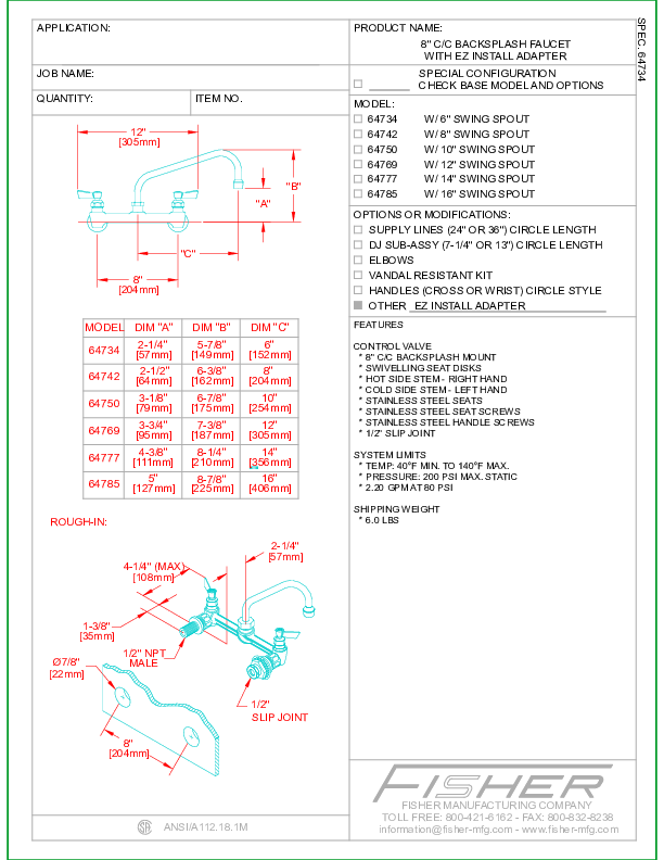 Cutsheet