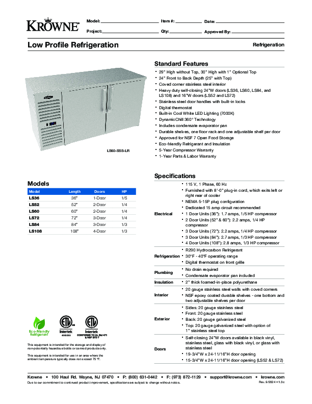 Cutsheet