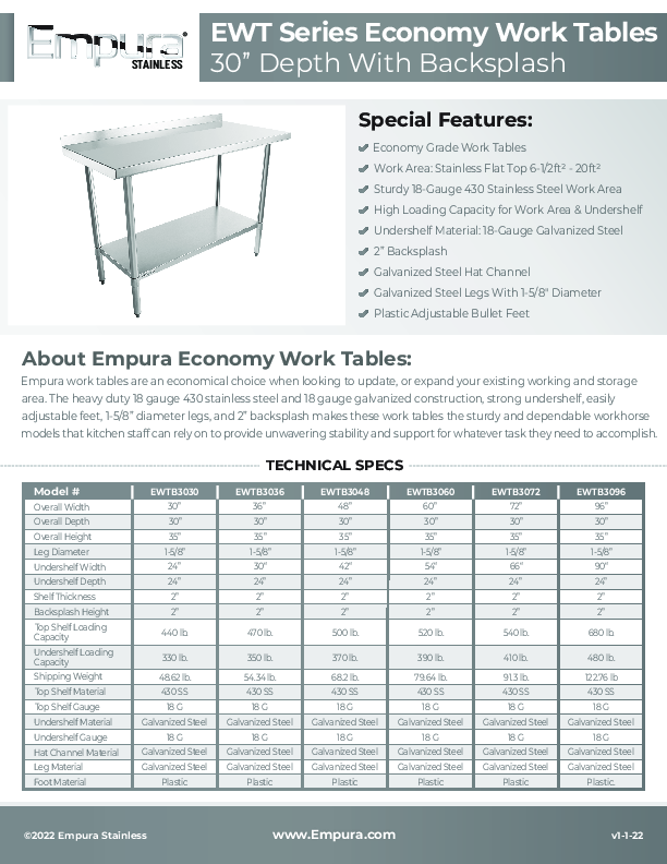 Cutsheet