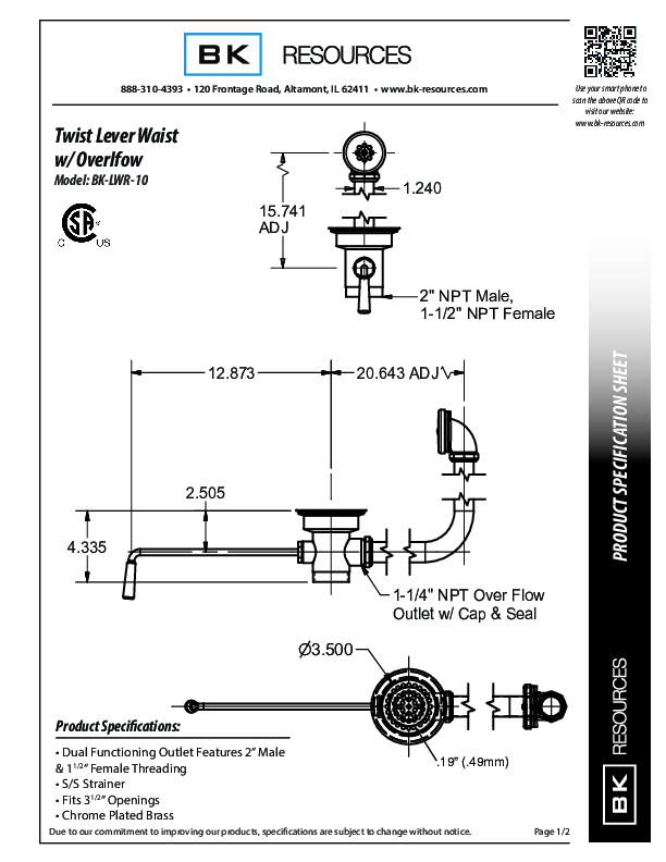 Cutsheet