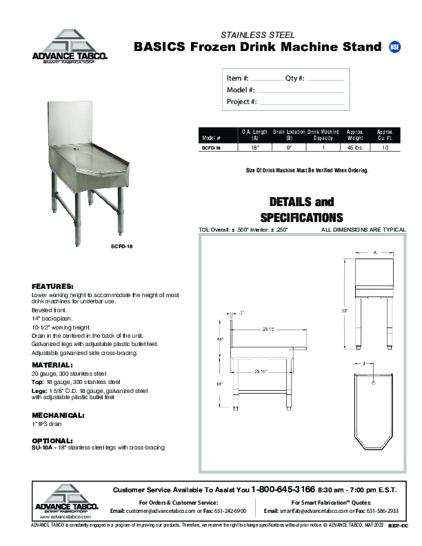 Cutsheet