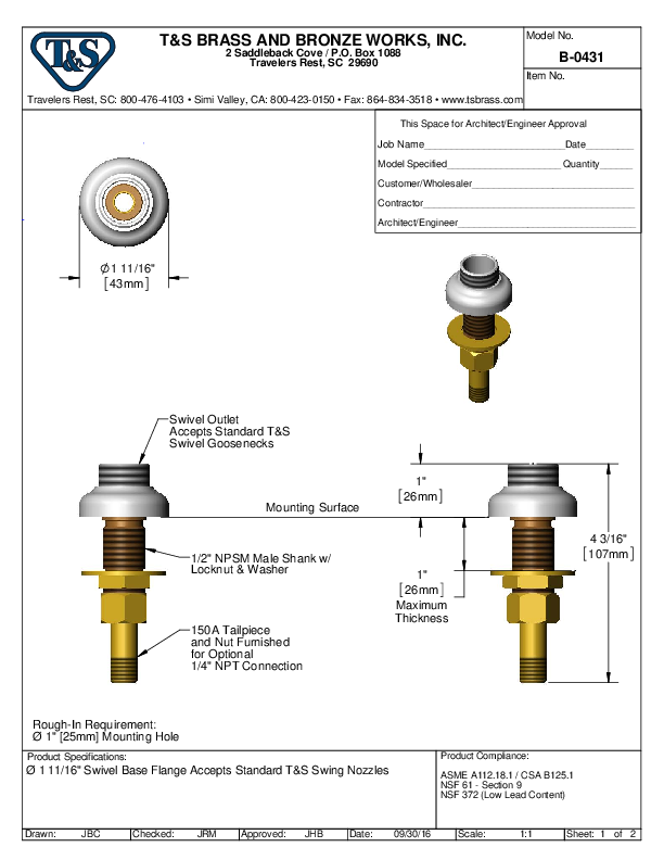 Cutsheet