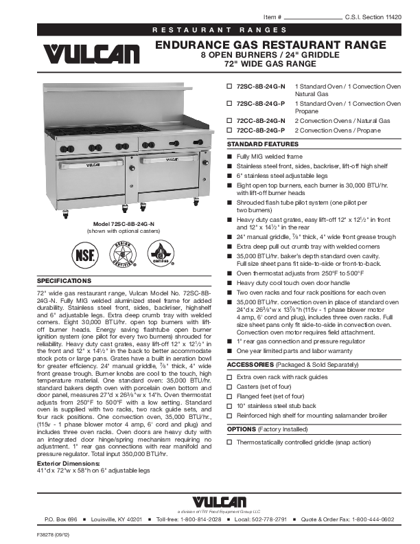 Cutsheet