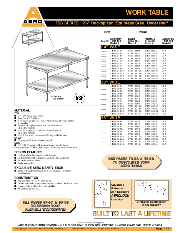 Cutsheet