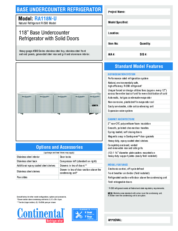 Cutsheet