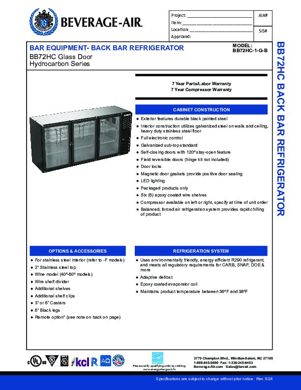 Cutsheet