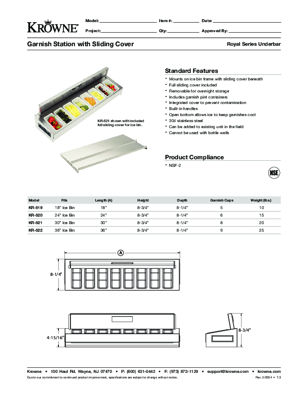 Cutsheet