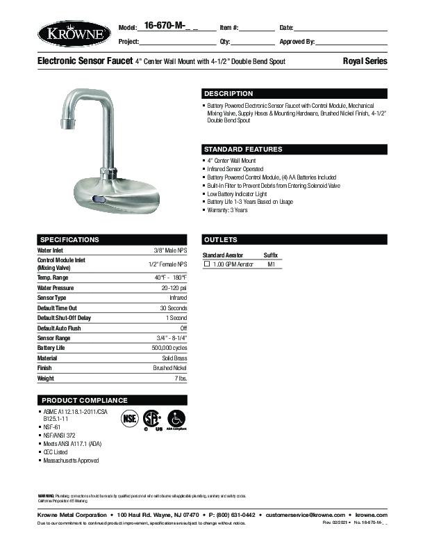 Cutsheet