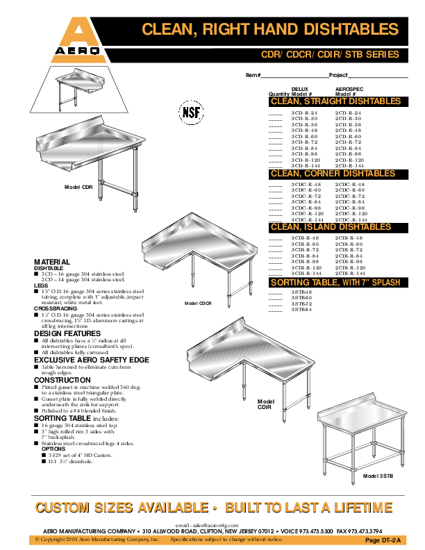 Cutsheet