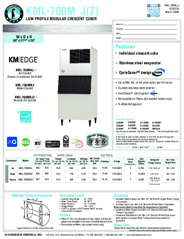 Cutsheet