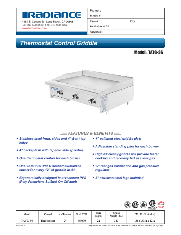 Cutsheet