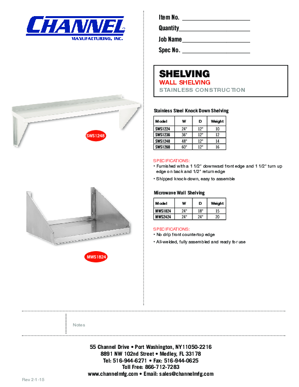 Cutsheet