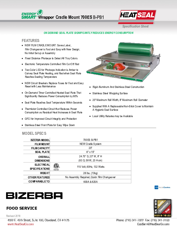 Cutsheet