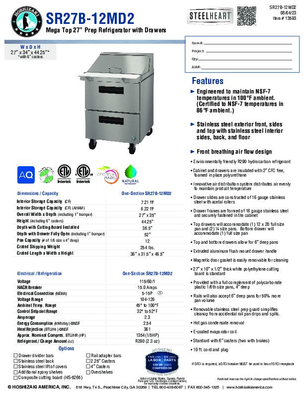 Cutsheet