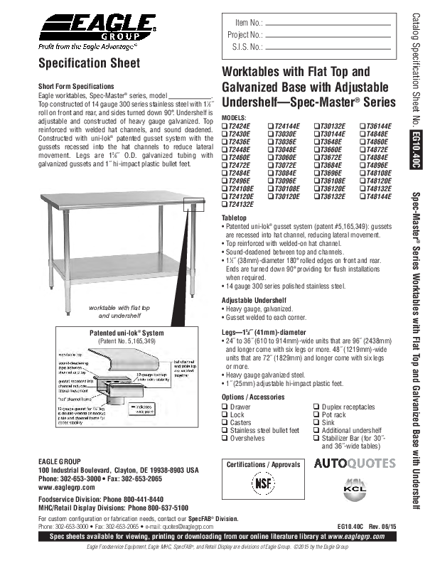 Cutsheet