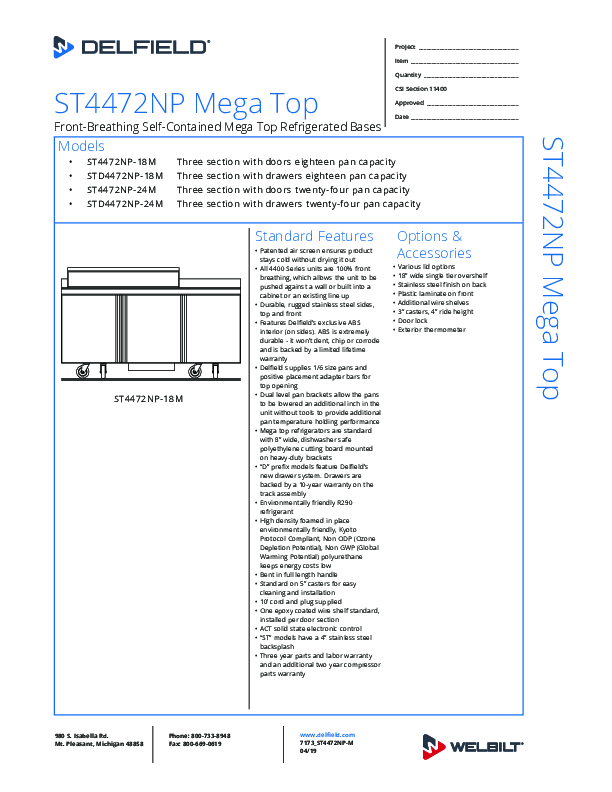 Cutsheet