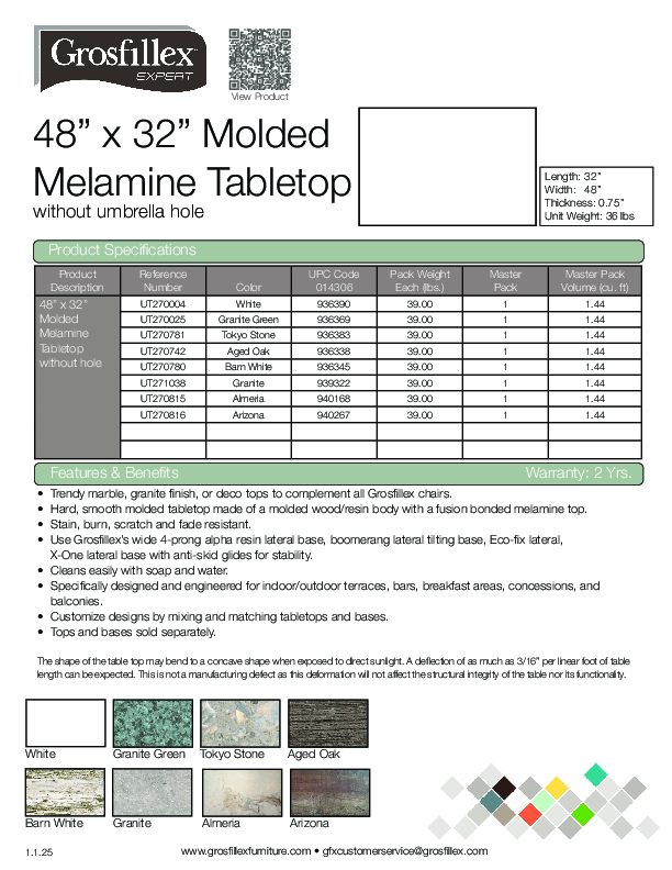 Cutsheet