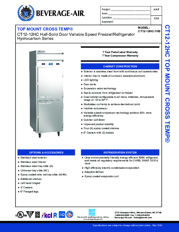 Cutsheet