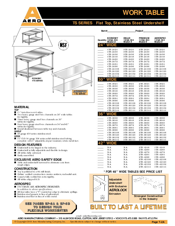 Cutsheet