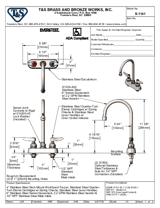 Cutsheet