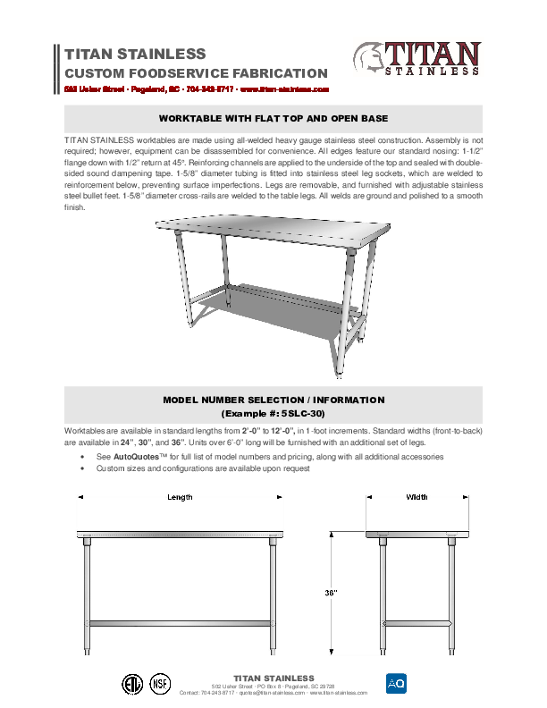 Cutsheet