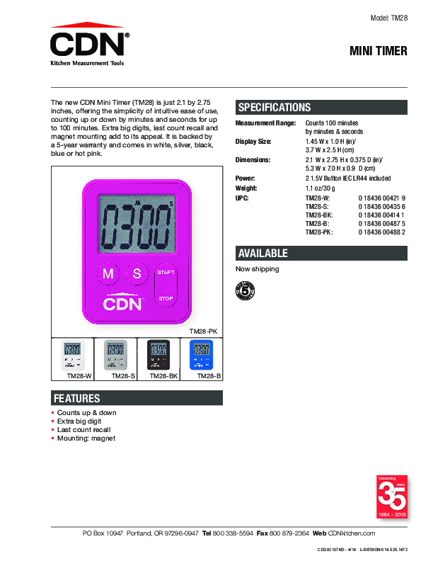 Cutsheet