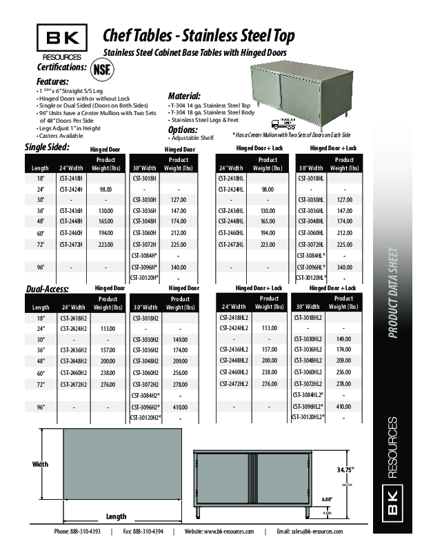 Cutsheet