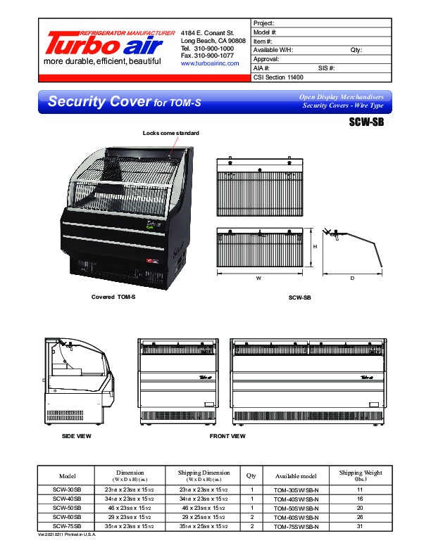 Cutsheet