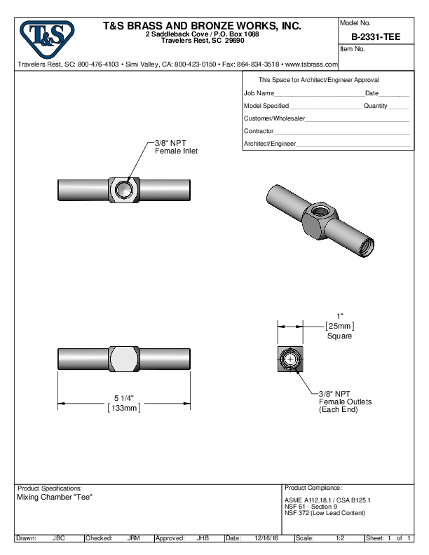 Cutsheet