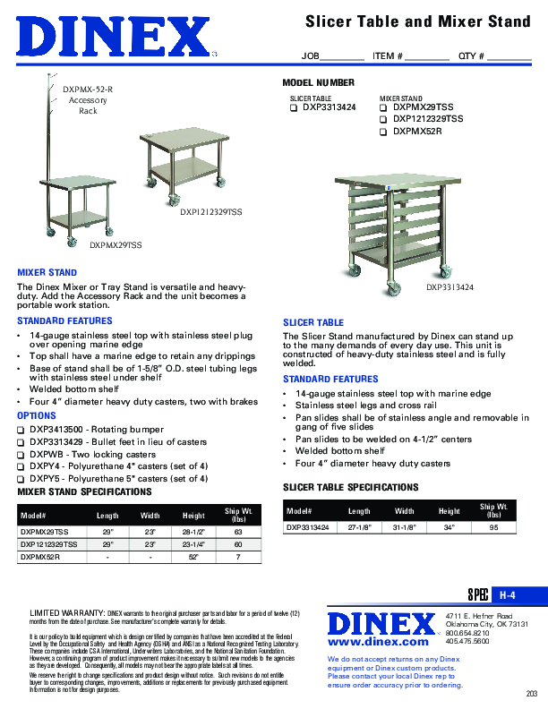 Cutsheet