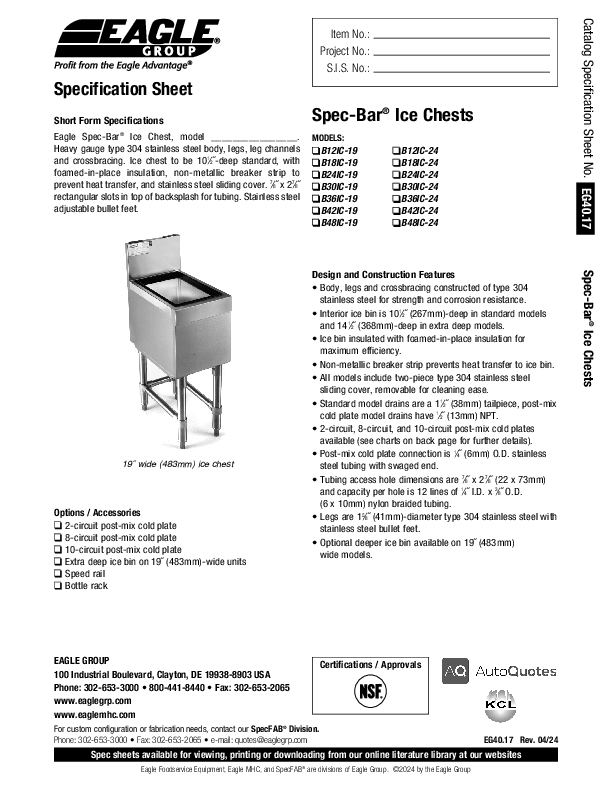 Cutsheet