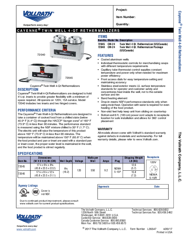 Cutsheet