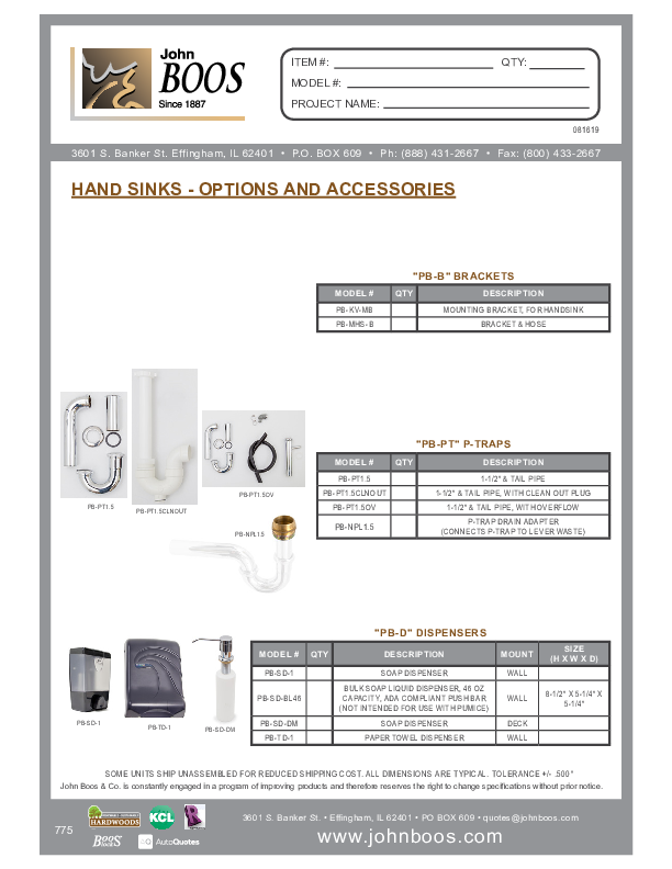 Cutsheet