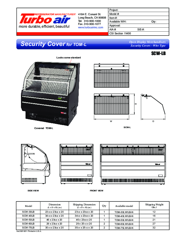 Cutsheet