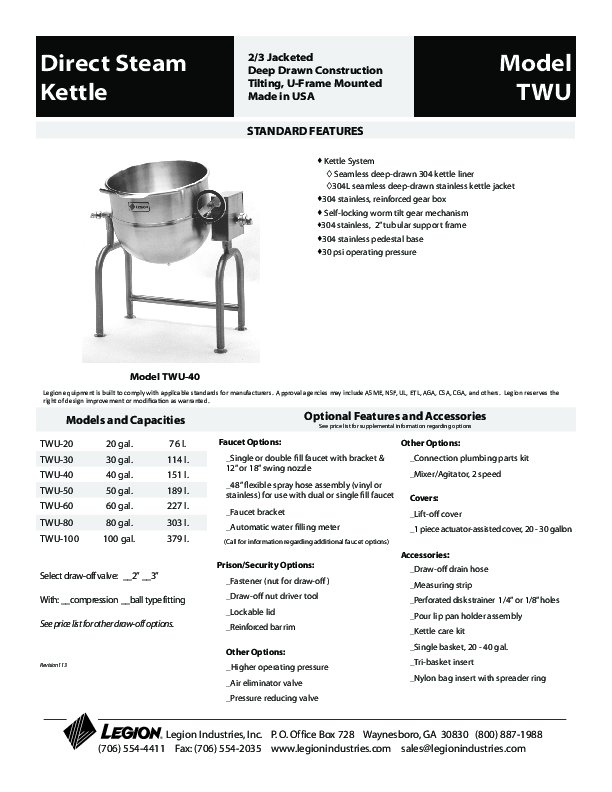 Cutsheet