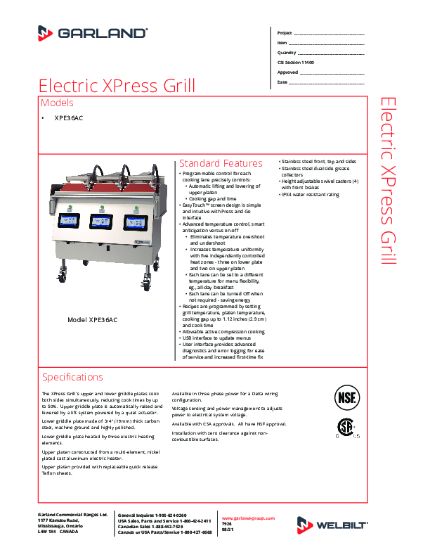 Cutsheet