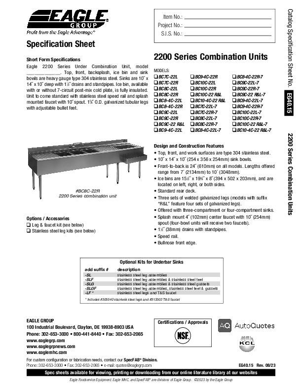 Cutsheet