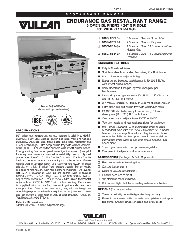 Cutsheet