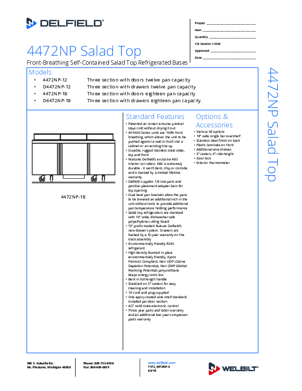 Cutsheet