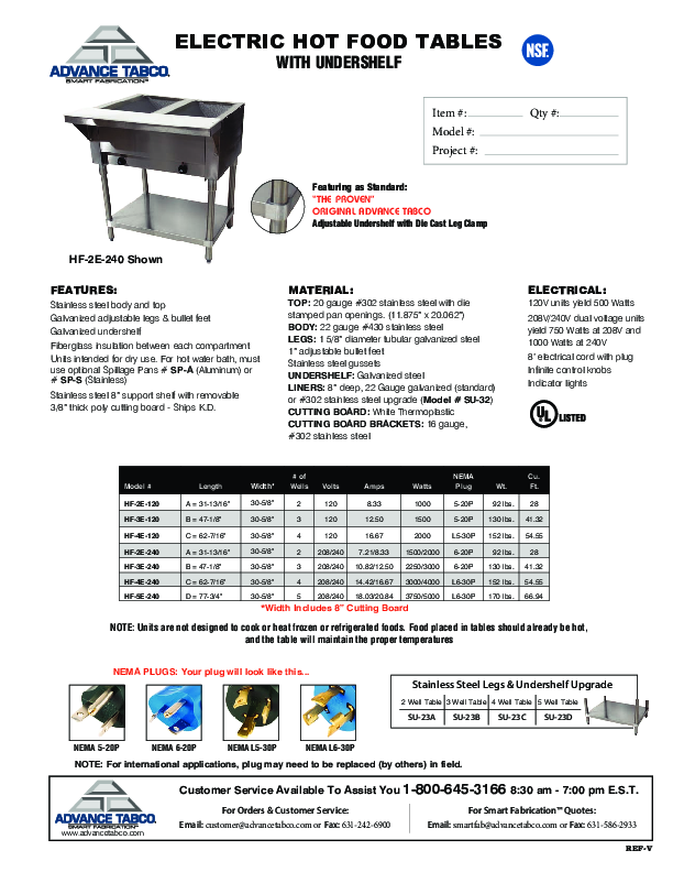 Cutsheet