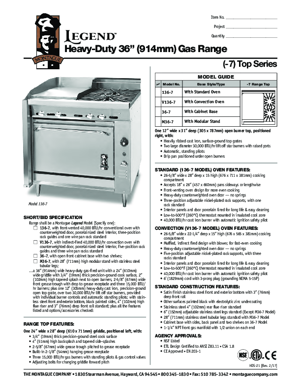 Cutsheet