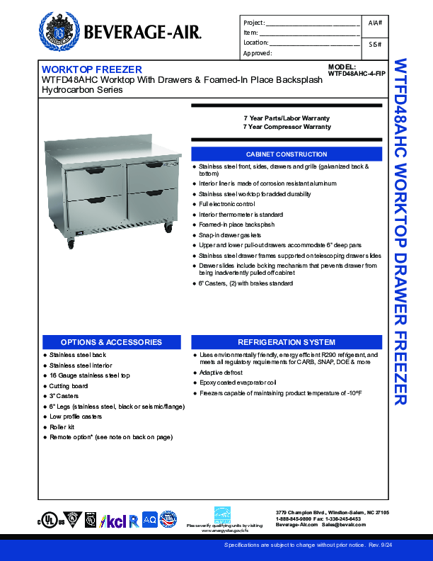 Cutsheet