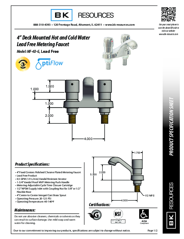 Cutsheet