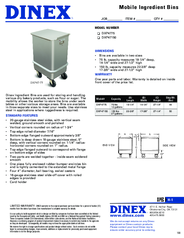 Cutsheet