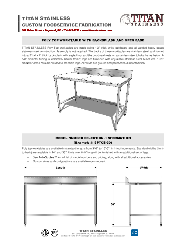 Cutsheet