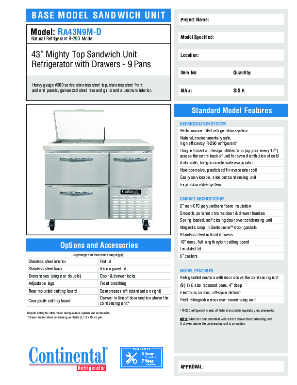 Cutsheet