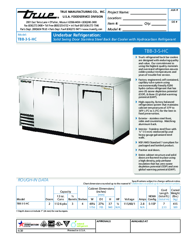 Cutsheet