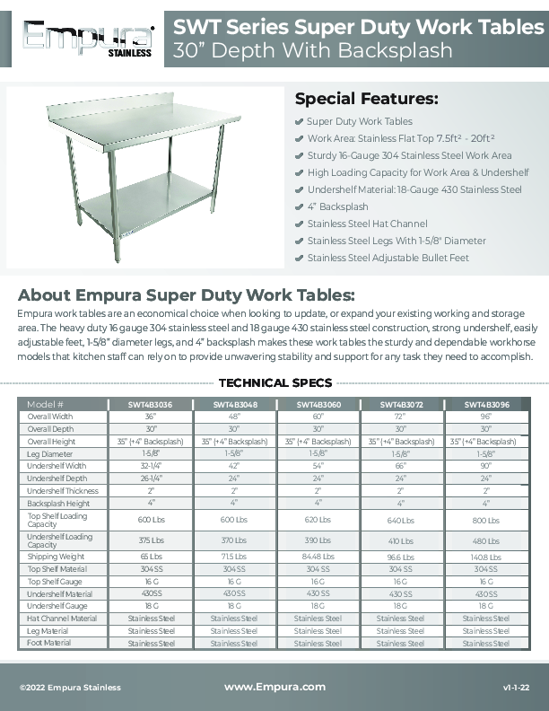 Cutsheet