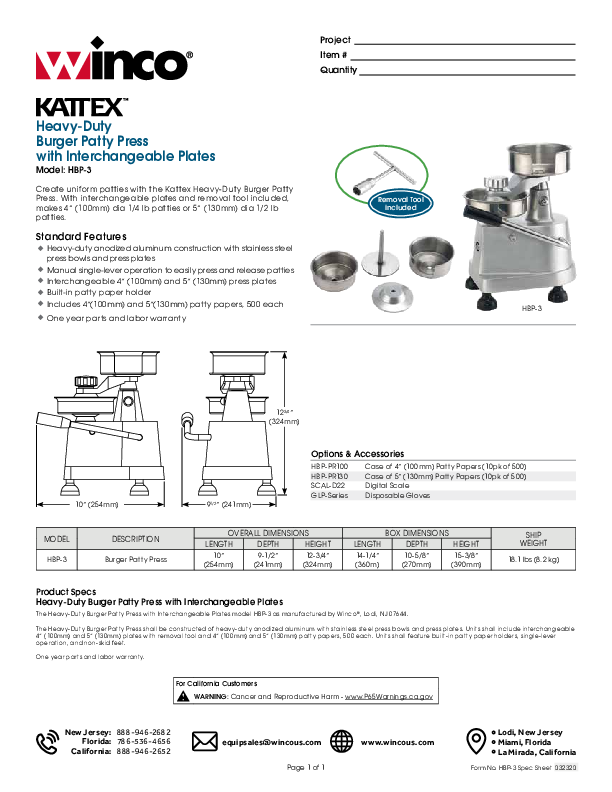 Cutsheet