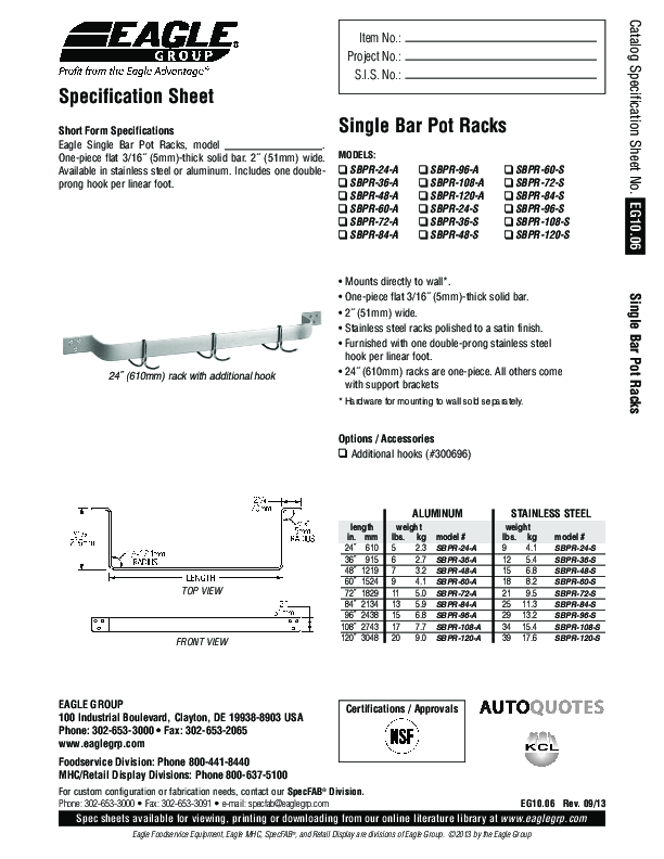 Cutsheet